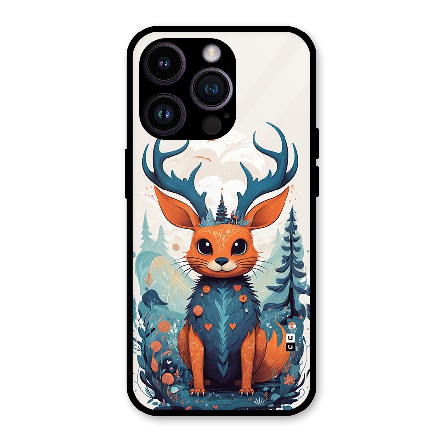 Magestic Animal Glass Back Case for iPhone 14 Pro