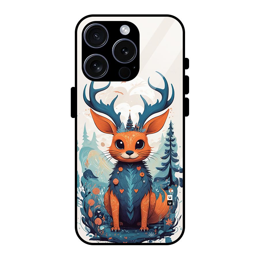 Magestic Animal Glass Back Case for iPhone 15 Pro
