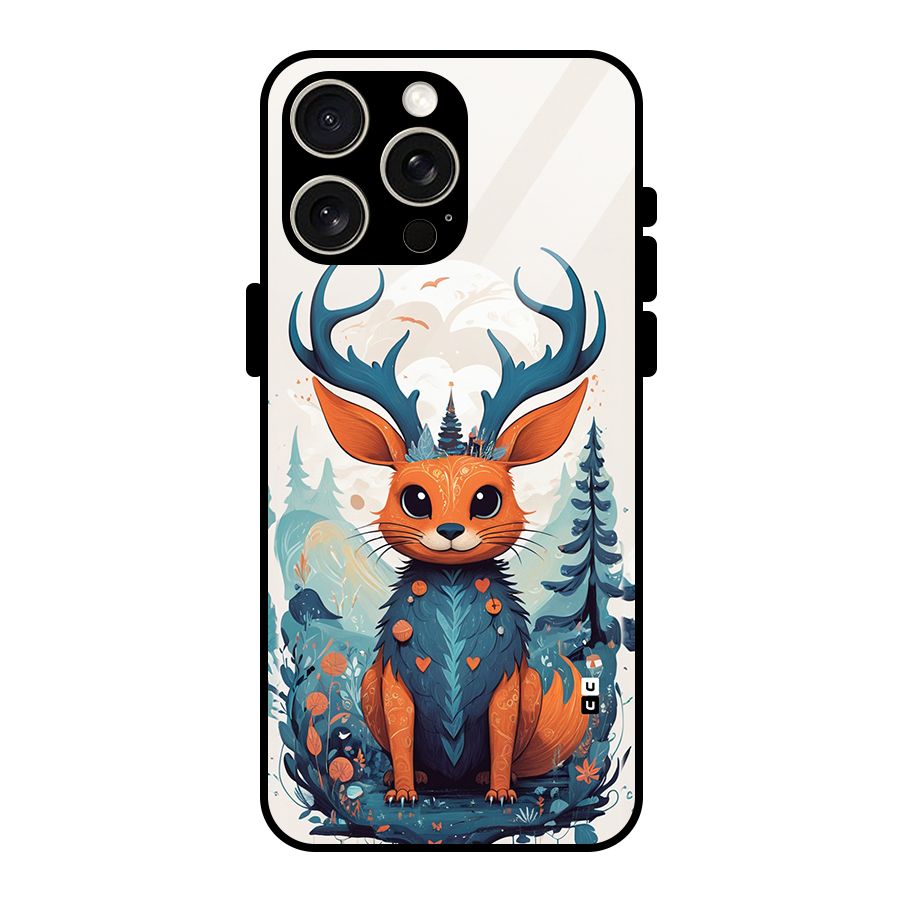Magestic Animal Glass Back Case for iPhone 15 Pro Max