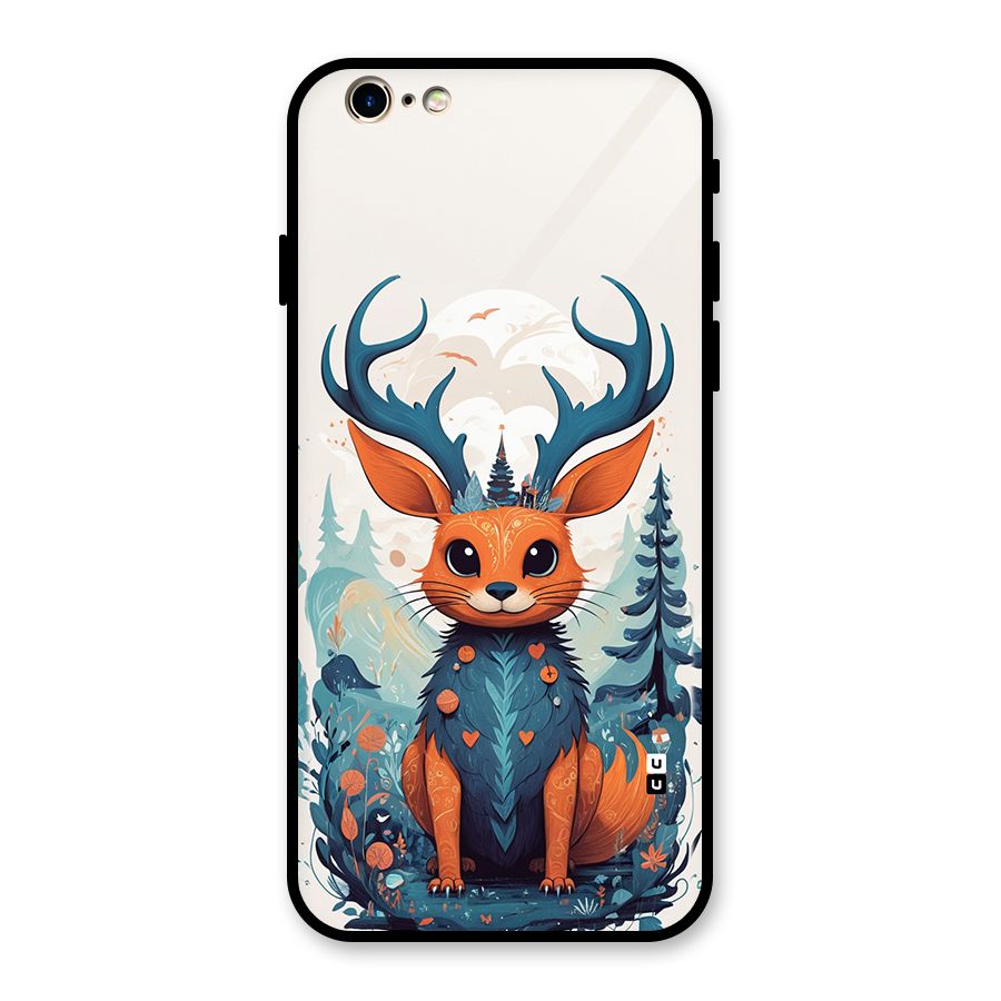 Magestic Animal Glass Back Case for iPhone 6 6S
