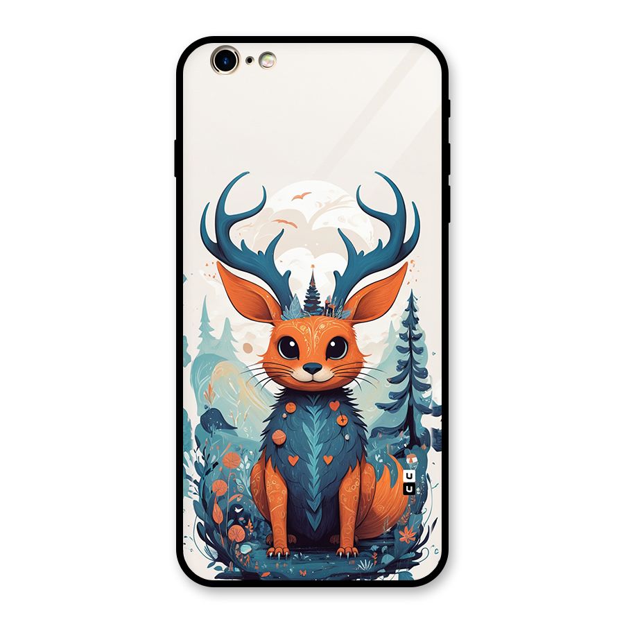 Magestic Animal Glass Back Case for iPhone 6 Plus 6S Plus