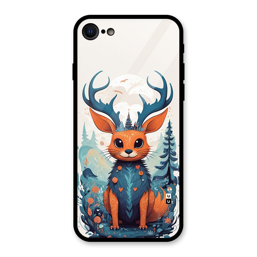 Magestic Animal Glass Back Case for iPhone 7