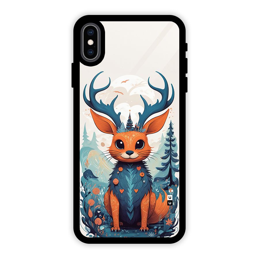 Magestic Animal Glass Back Case for iPhone XS Max
