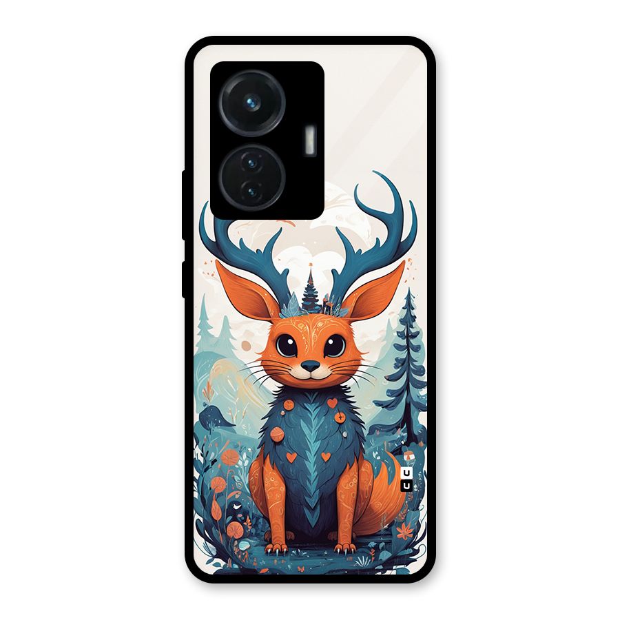 Magestic Animal Glass Back Case for iQOO Z6 44W