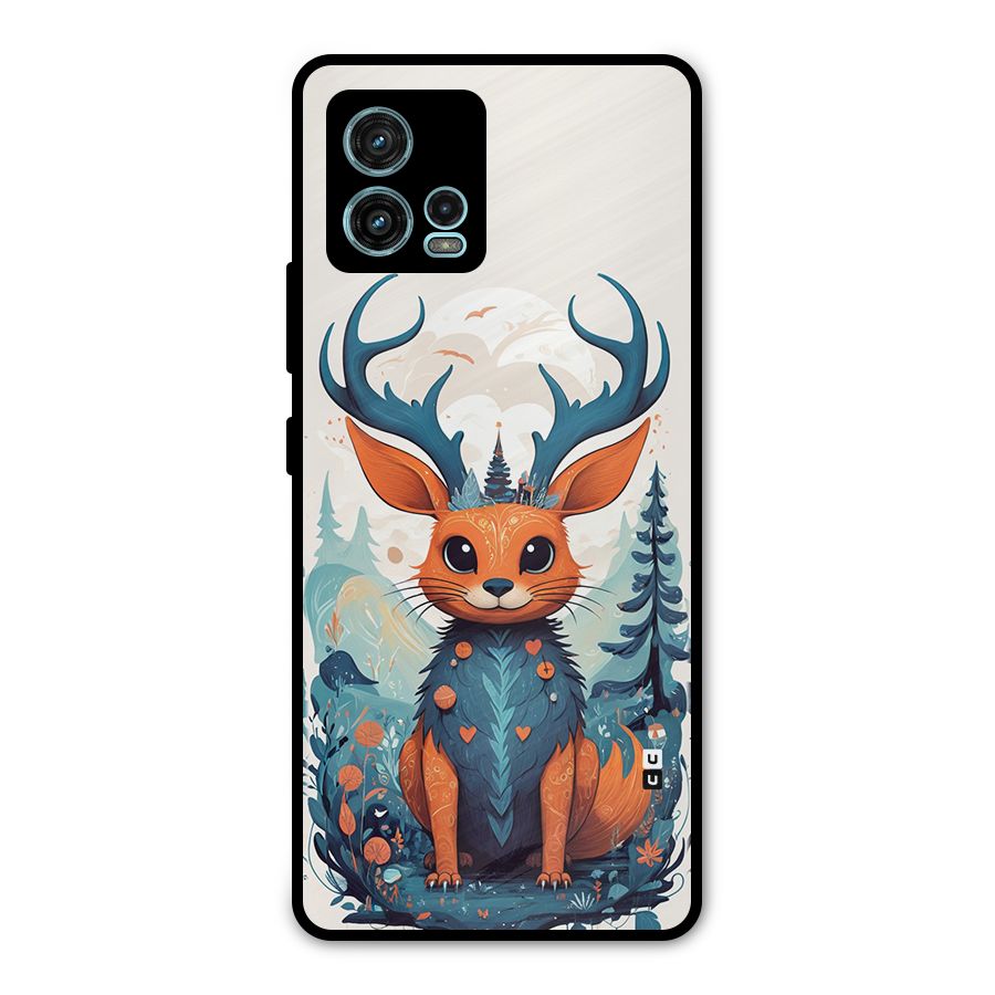 Magestic Animal Metal Back Case for Moto G72