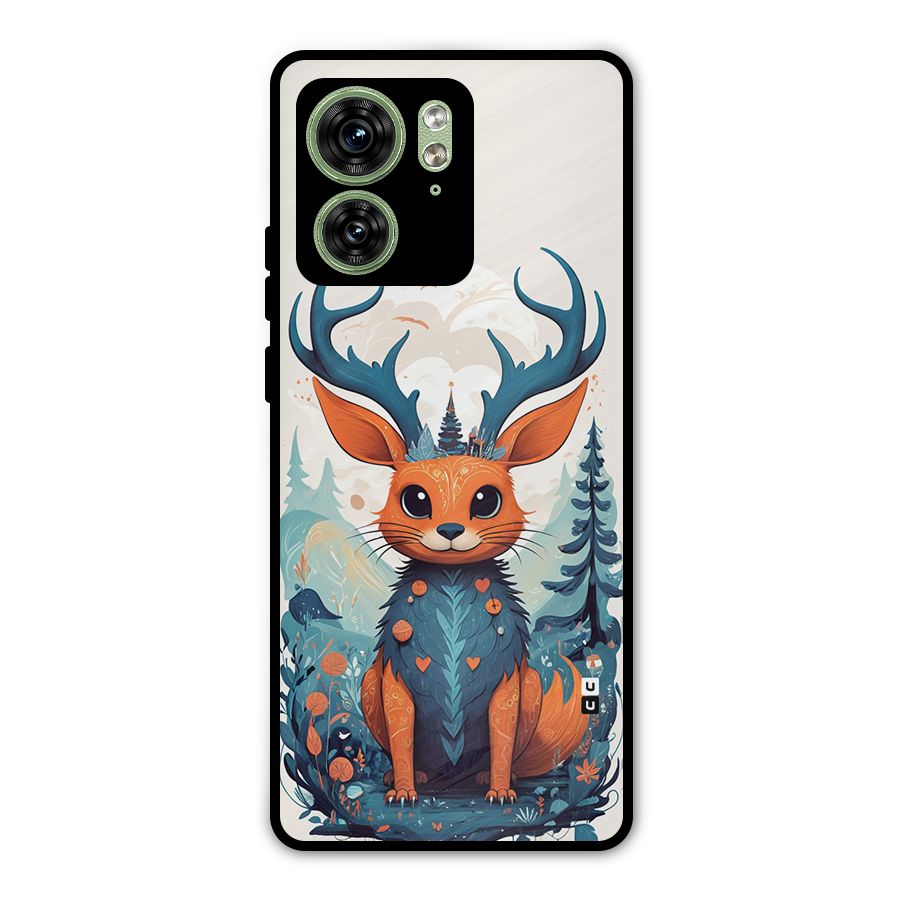 Magestic Animal Metal Back Case for Motorola Edge 40 5G