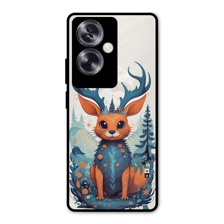 Magestic Animal Metal Back Case for Oppo A79 5G