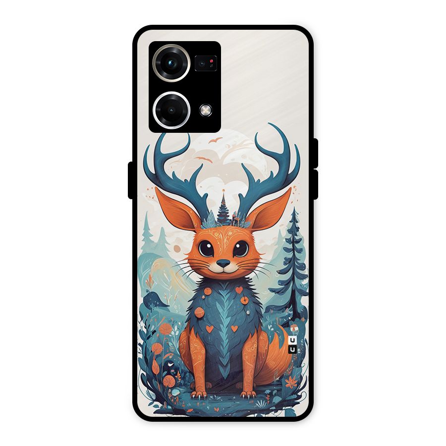 Magestic Animal Metal Back Case for Oppo F21 Pro 4G