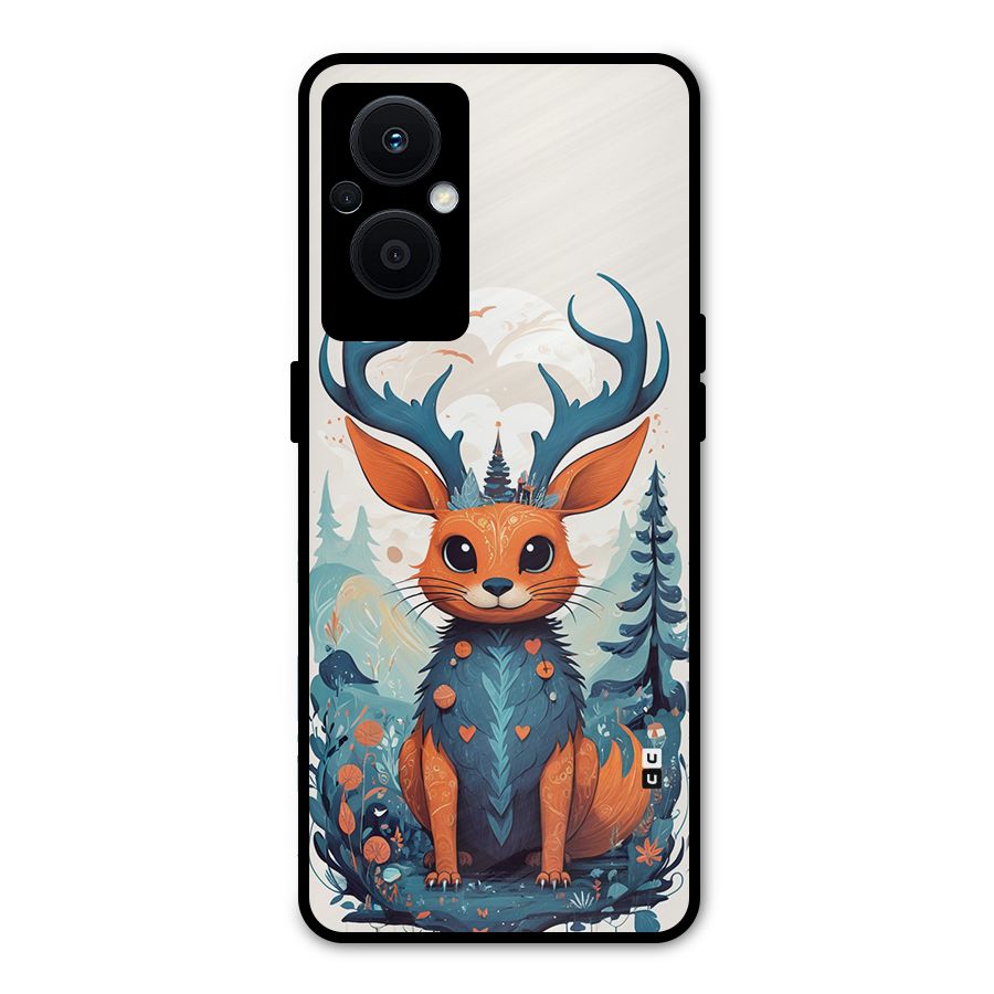 Magestic Animal Metal Back Case for Oppo F21 Pro 5G