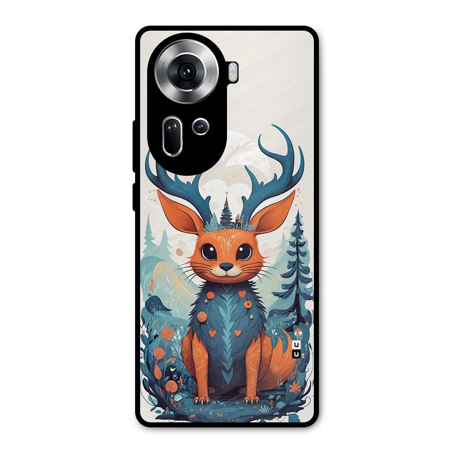 Magestic Animal Metal Back Case for Oppo Reno11 5G