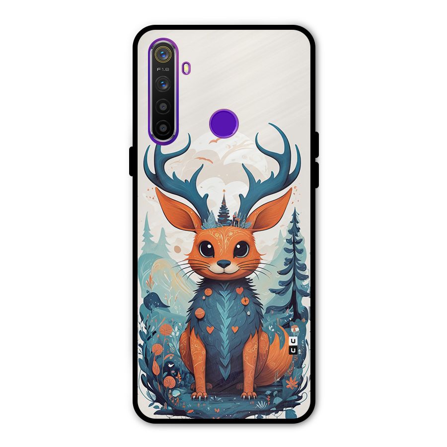Magestic Animal Metal Back Case for Realme 5
