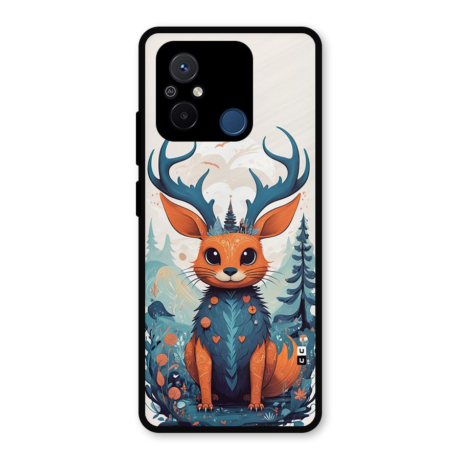 Magestic Animal Metal Back Case for Redmi 12C