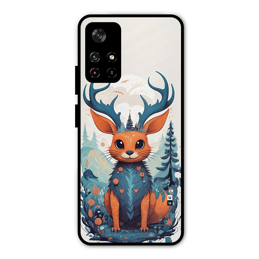 Magestic Animal Metal Back Case for Redmi Note 11T 5G