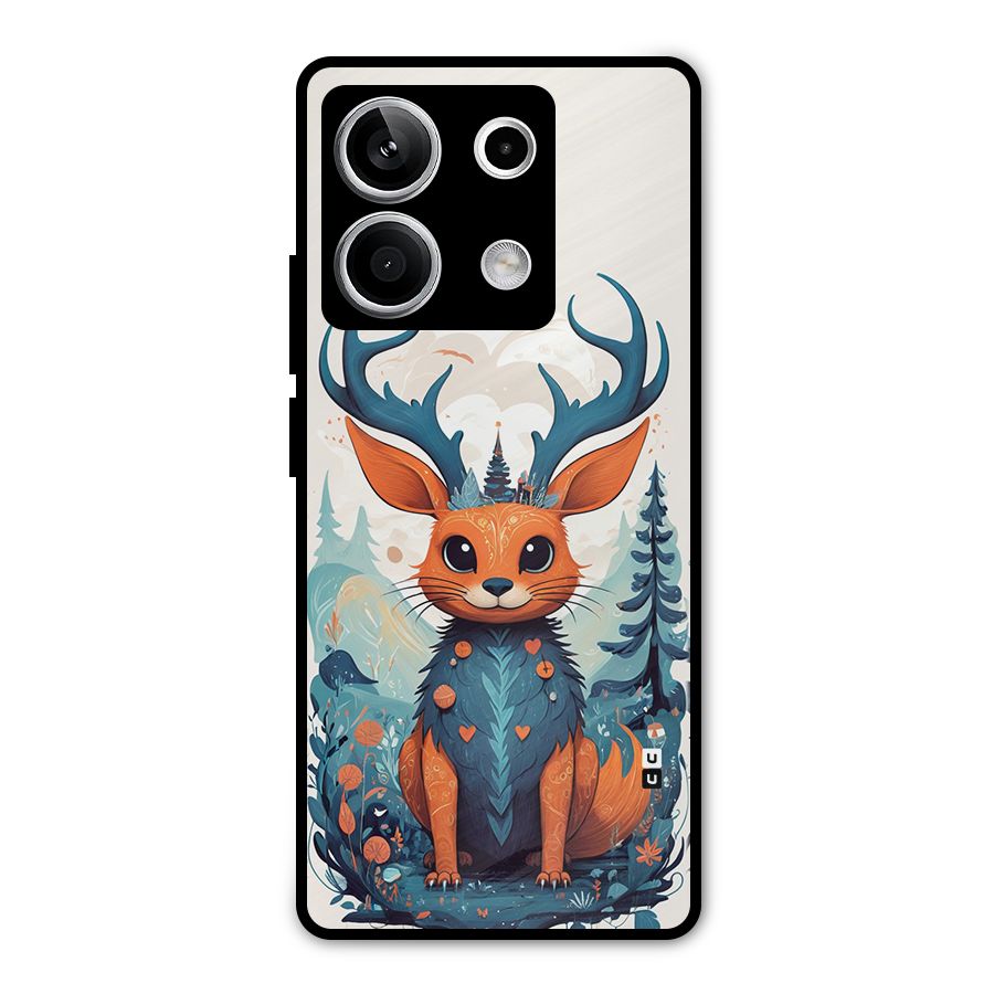 Magestic Animal Metal Back Case for Redmi Note 13 5G