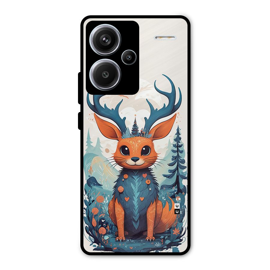 Magestic Animal Metal Back Case for Redmi Note 13 Pro Plus