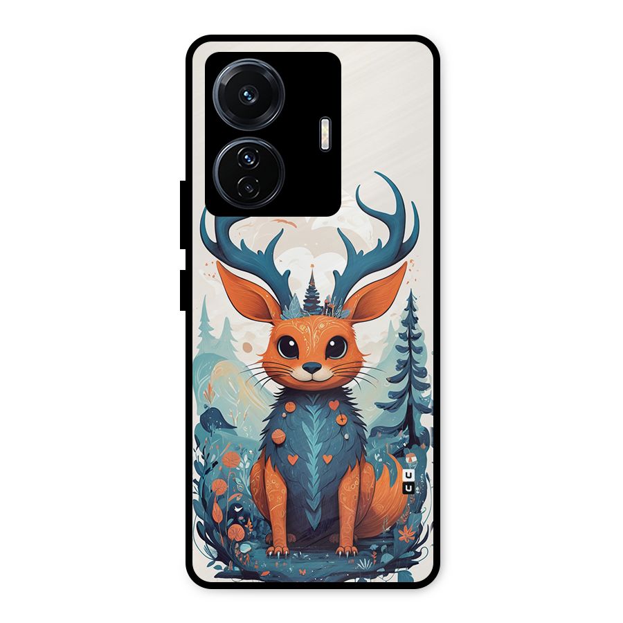 Magestic Animal Metal Back Case for Vivo T1 Pro
