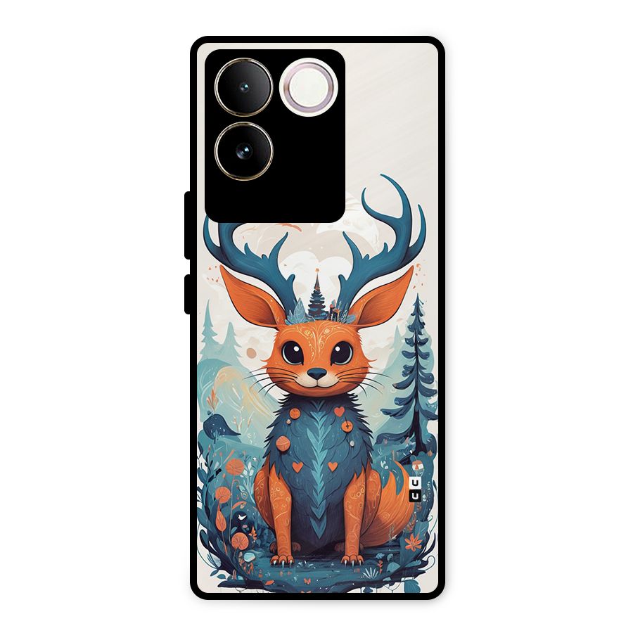 Magestic Animal Metal Back Case for Vivo T2 Pro