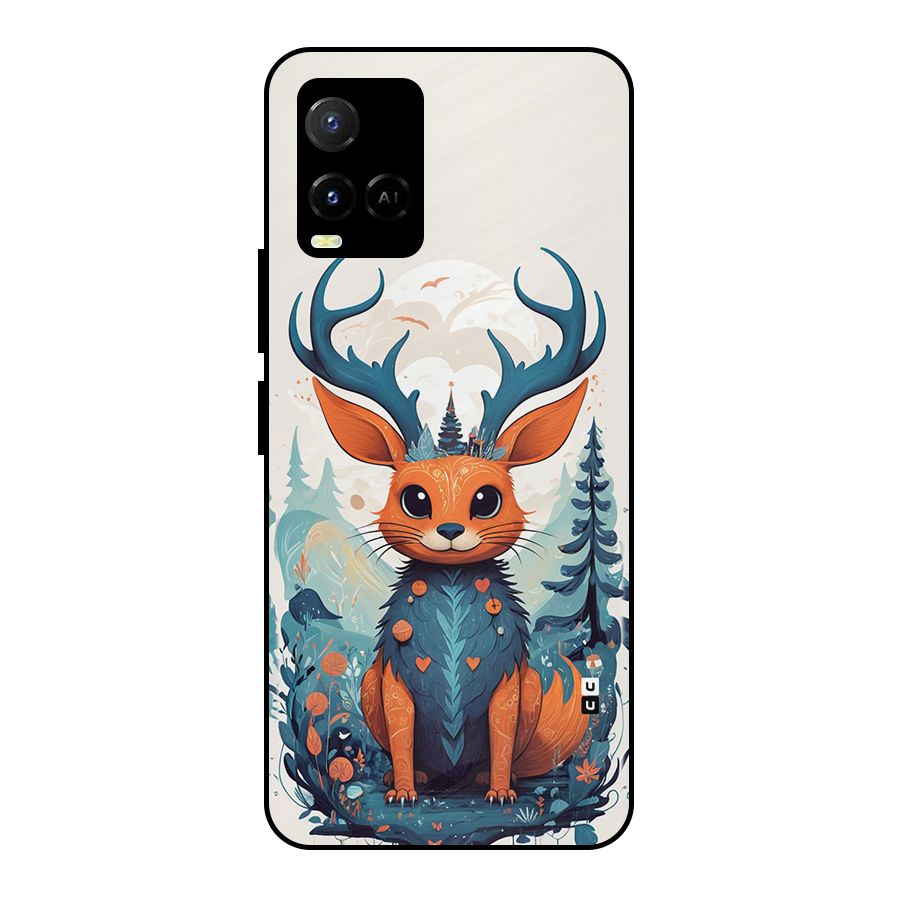 Magestic Animal Metal Back Case for Vivo Y21G