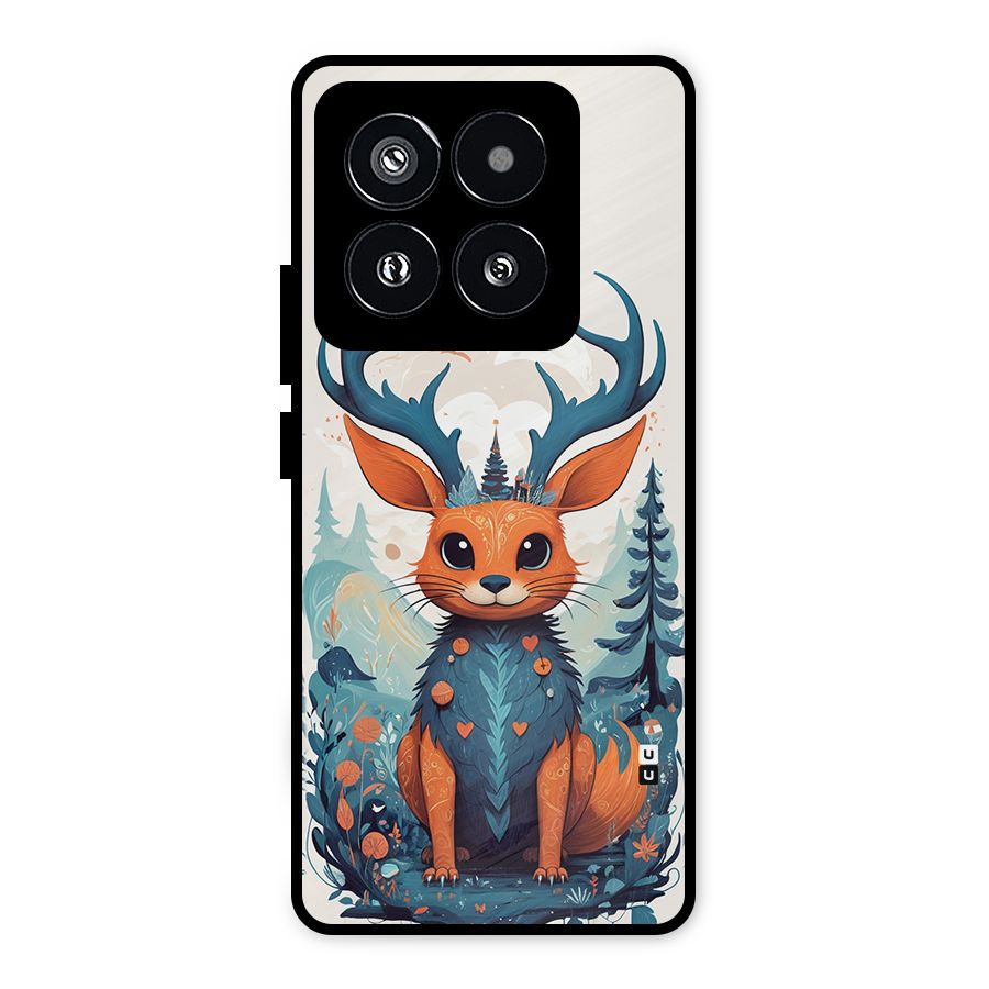 Magestic Animal Metal Back Case for Xiaomi 14 Pro