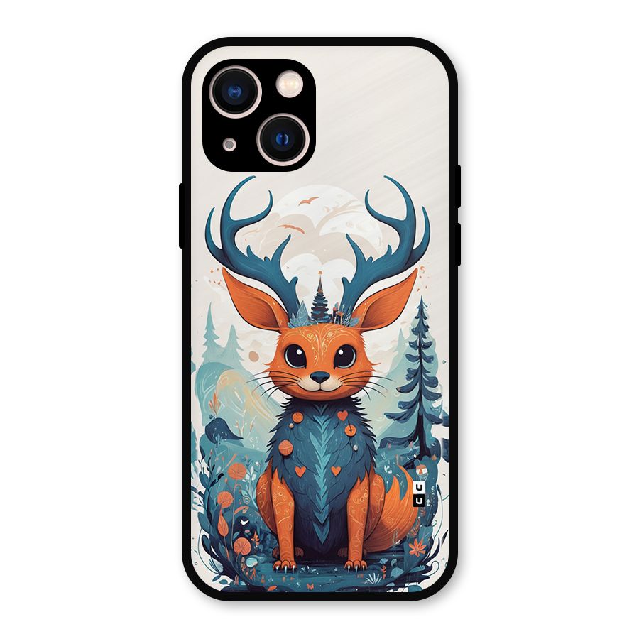 Magestic Animal Metal Back Case for iPhone 13