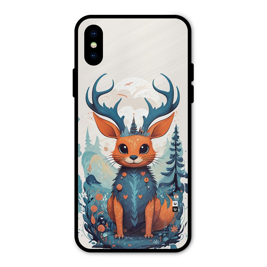 Magestic Animal Metal Back Case for iPhone X
