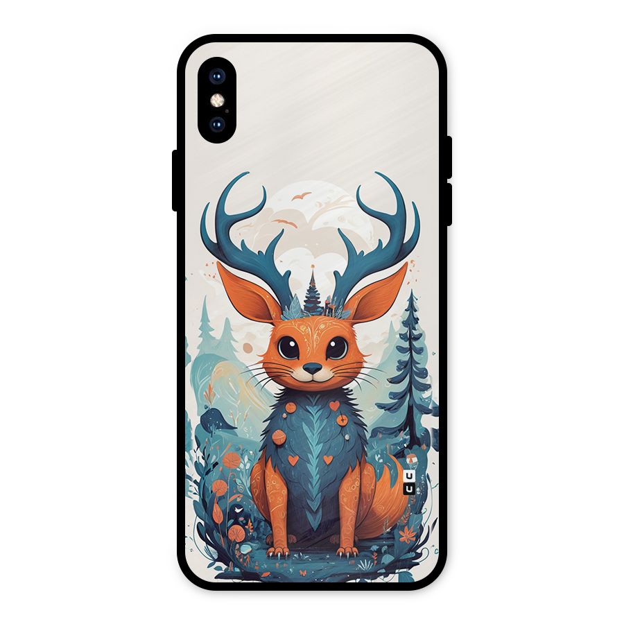 Magestic Animal Metal Back Case for iPhone XS Max