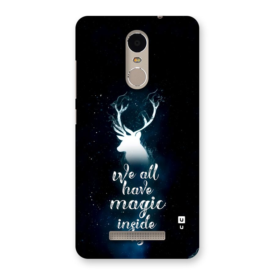 Magic Inside Back Case for Redmi Note 3
