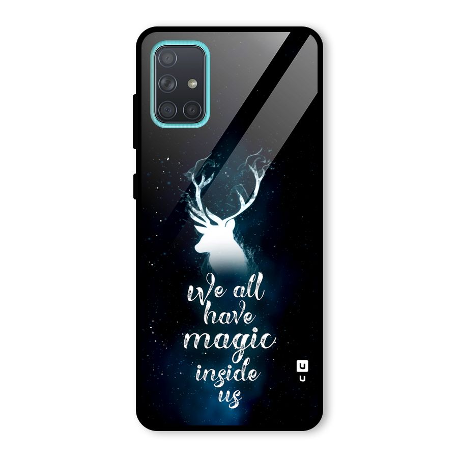 Magic Inside Glass Back Case for Galaxy A71