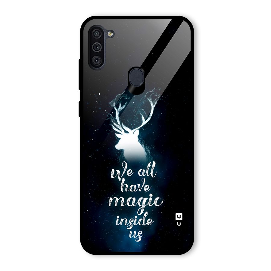 Magic Inside Glass Back Case for Galaxy M11