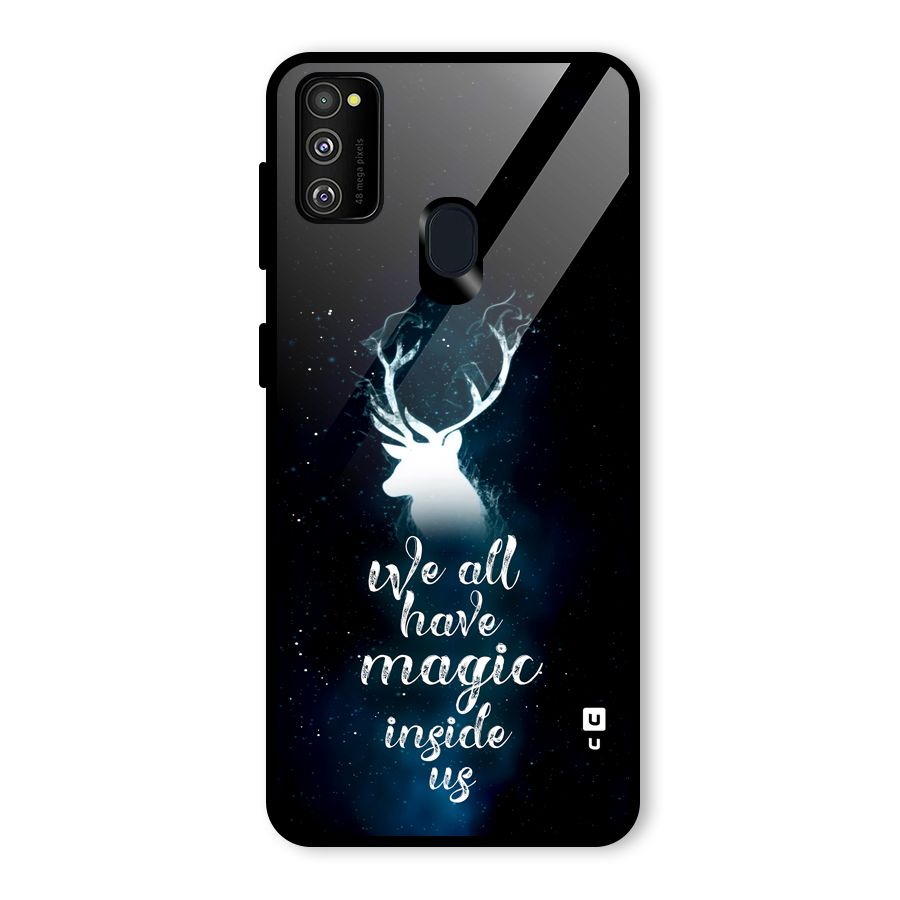 Magic Inside Glass Back Case for Galaxy M30s