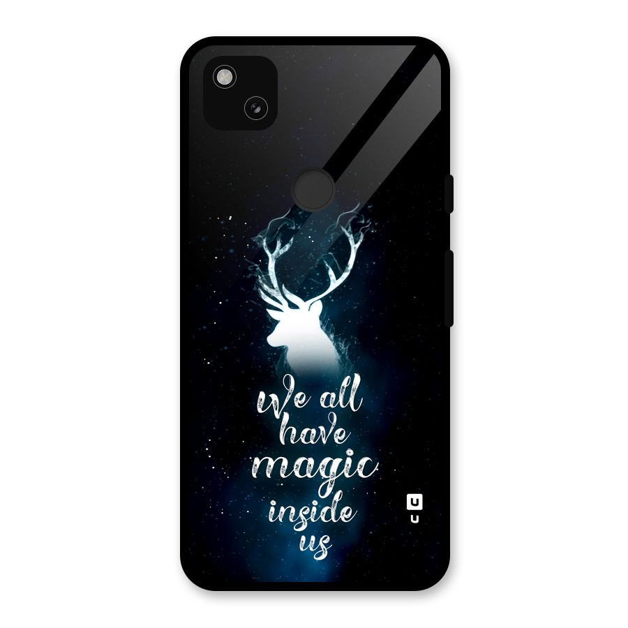 Magic Inside Glass Back Case for Google Pixel 4a