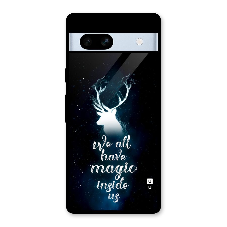 Magic Inside Glass Back Case for Google Pixel 7a