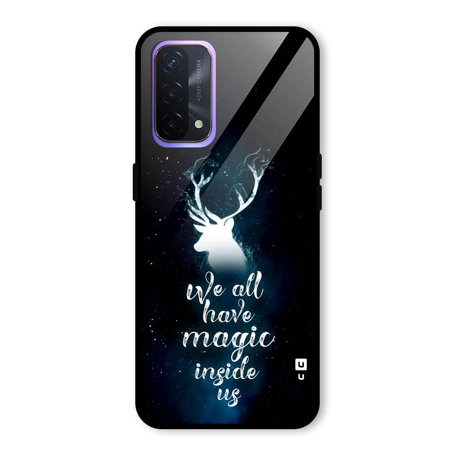 Magic Inside Glass Back Case for Oppo A74 5G