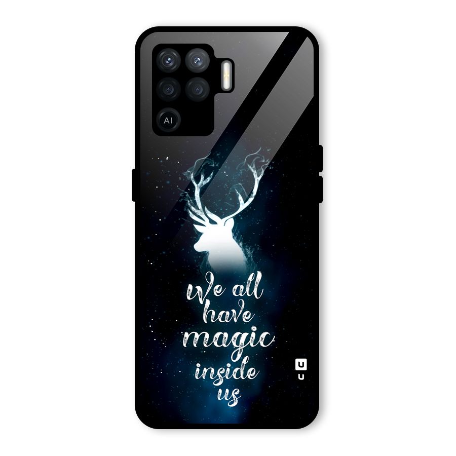 Magic Inside Glass Back Case for Oppo F19 Pro