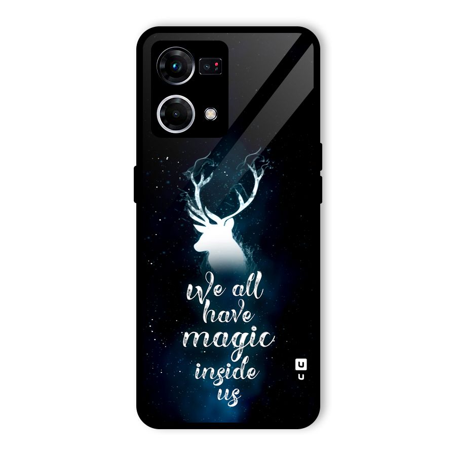 Magic Inside Glass Back Case for Oppo F21s Pro 4G