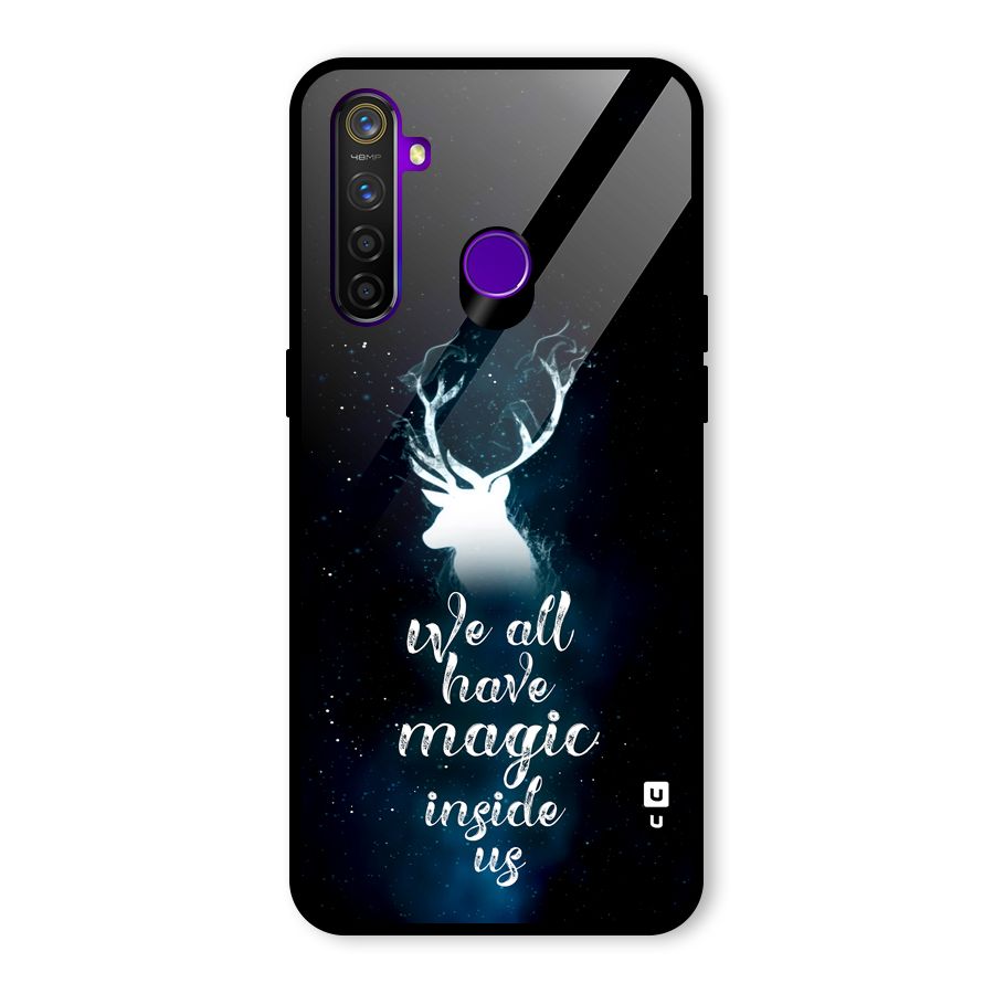 Magic Inside Glass Back Case for Realme 5 Pro
