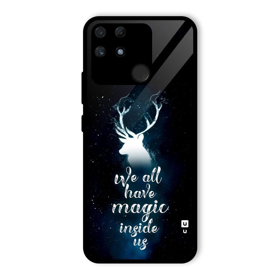 Magic Inside Glass Back Case for Realme Narzo 50A