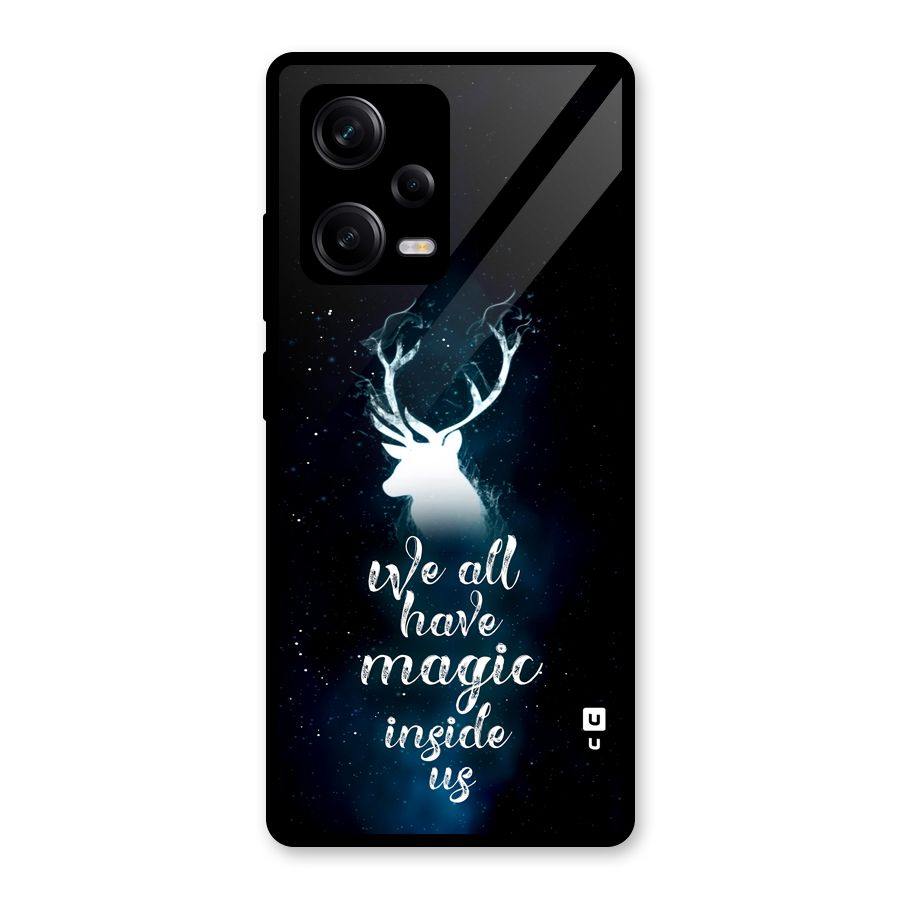 Magic Inside Glass Back Case for Redmi Note 12 Pro
