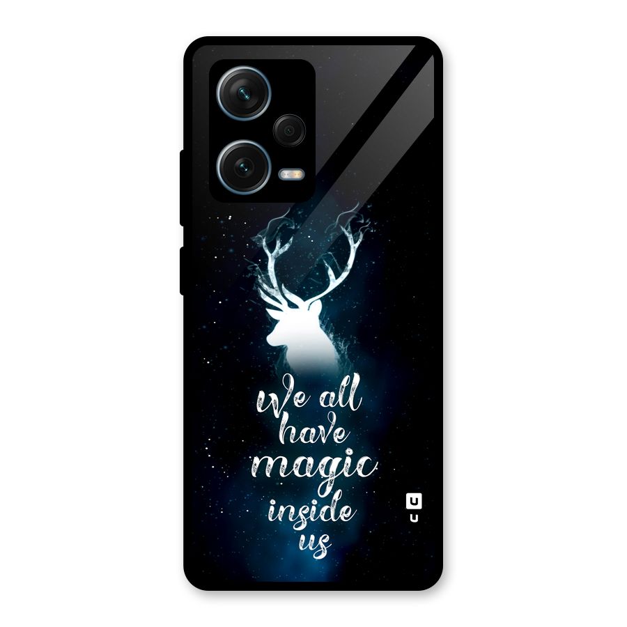 Magic Inside Glass Back Case for Redmi Note 12 Pro Plus 5G