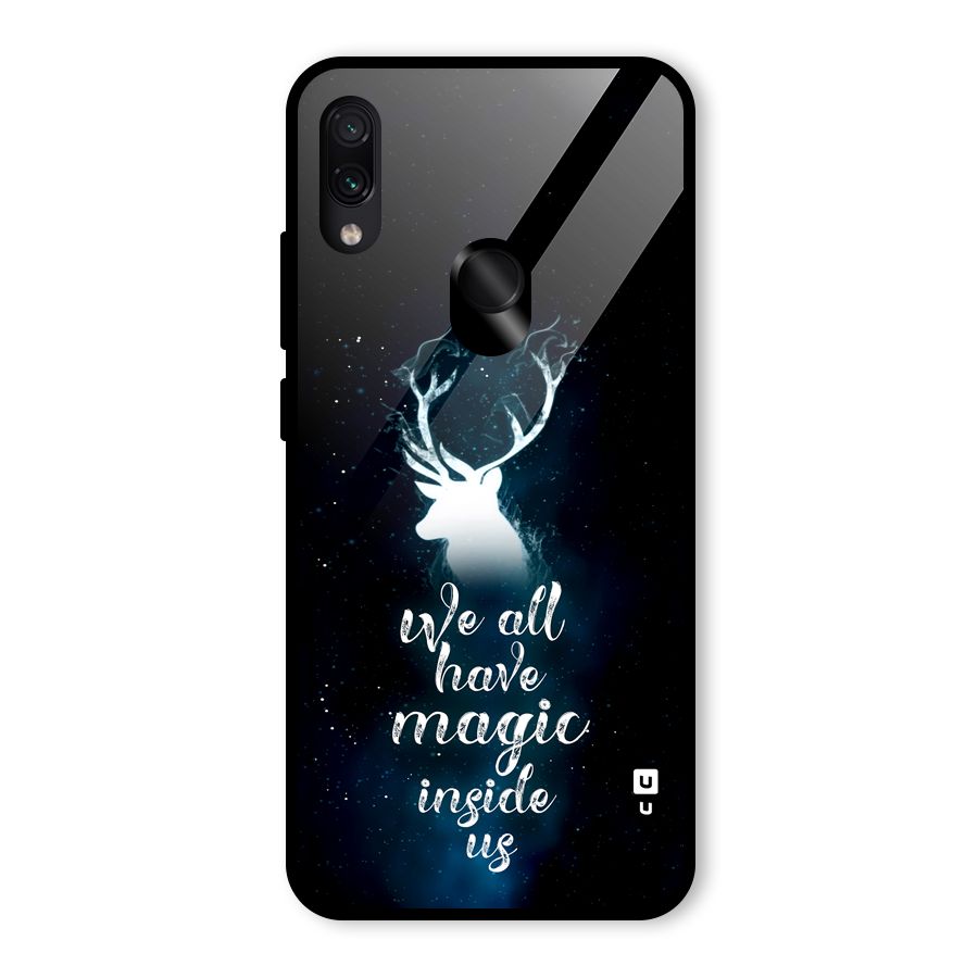 Magic Inside Glass Back Case for Redmi Note 7S