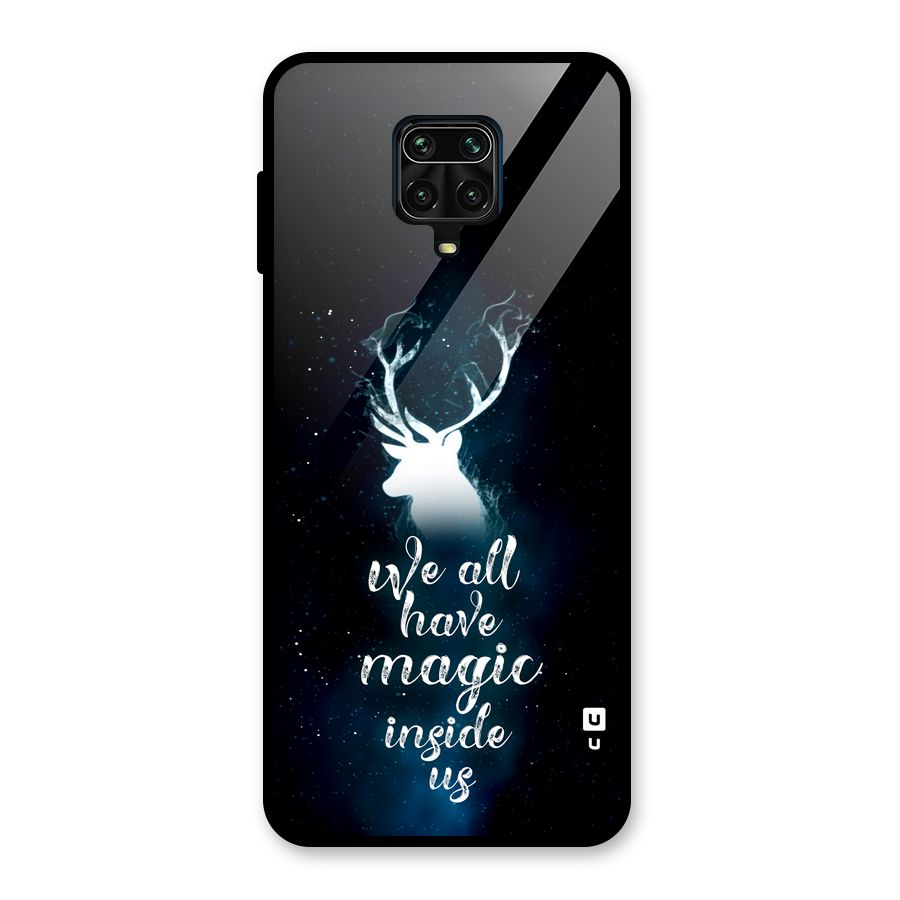 Magic Inside Glass Back Case for Redmi Note 9 Pro