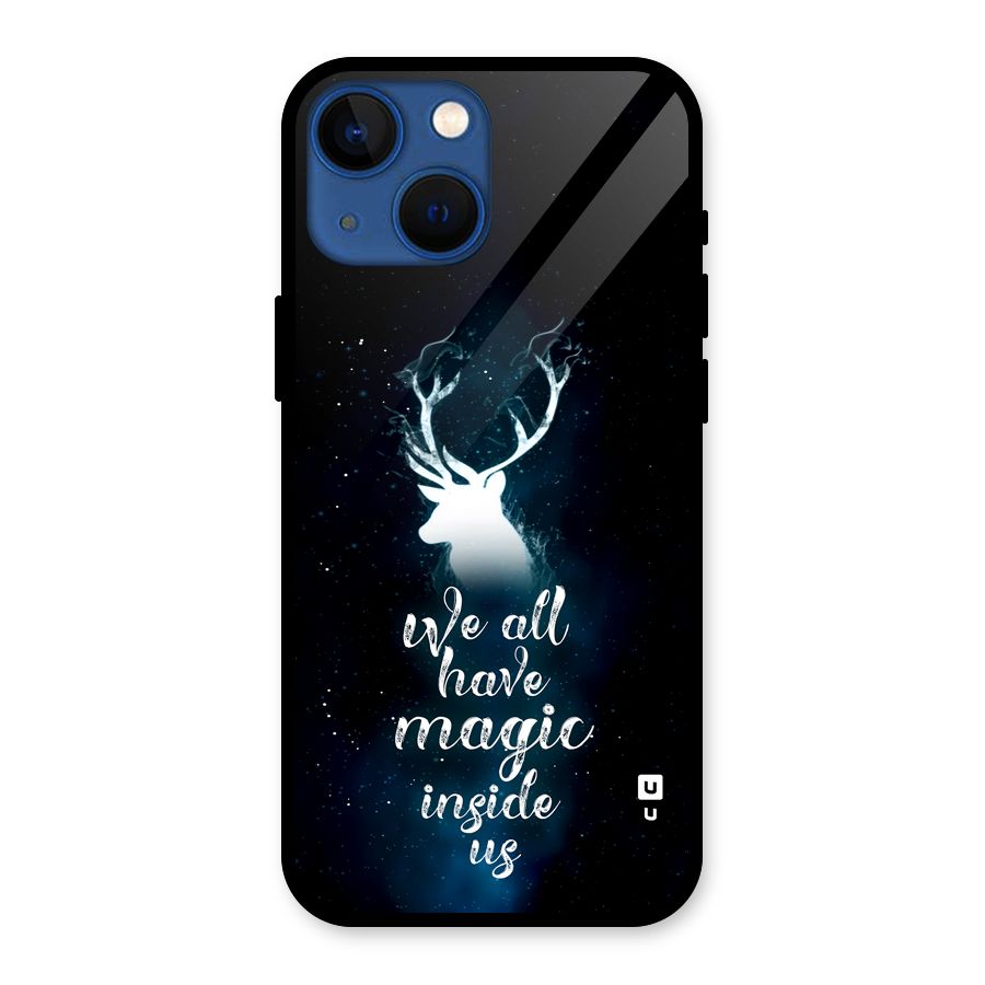 Magic Inside Glass Back Case for iPhone 13 Mini