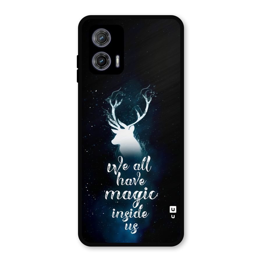 Magic Inside Metal Back Case for Moto G73