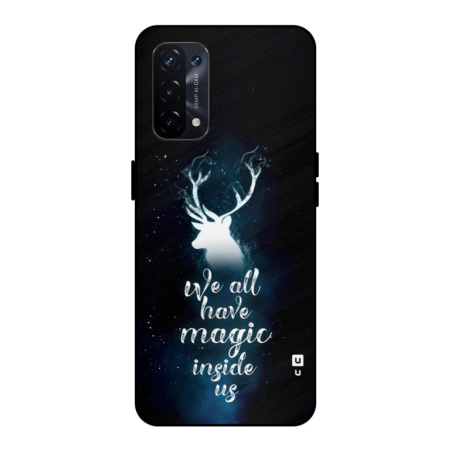 Magic Inside Metal Back Case for Oppo A74 5G
