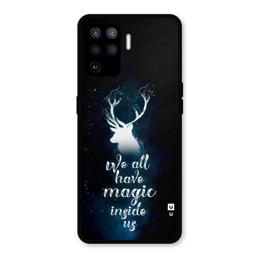 Magic Inside Metal Back Case for Oppo F19 Pro