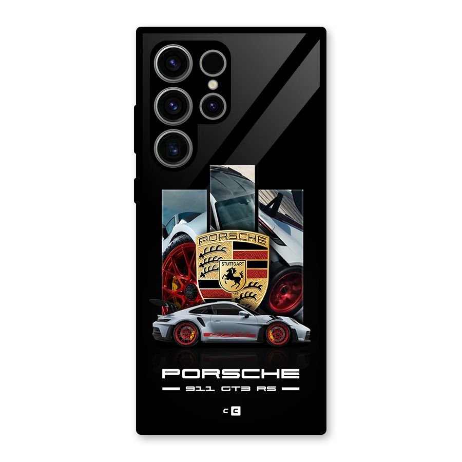 Magnificent Supercar Glass Back Case for Galaxy S23 Ultra