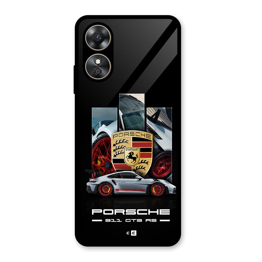 Magnificent Supercar Glass Back Case for Oppo A17
