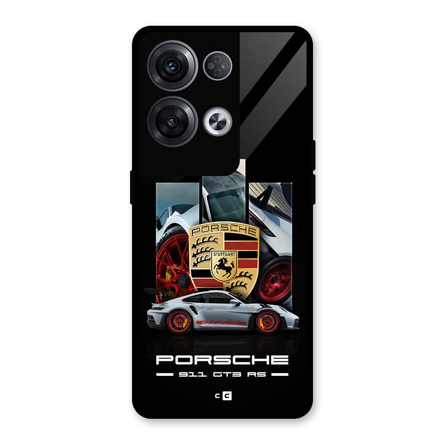 Magnificent Supercar Glass Back Case for Oppo Reno8 Pro 5G