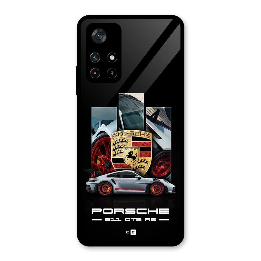 Magnificent Supercar Glass Back Case for Poco M4 Pro 5G