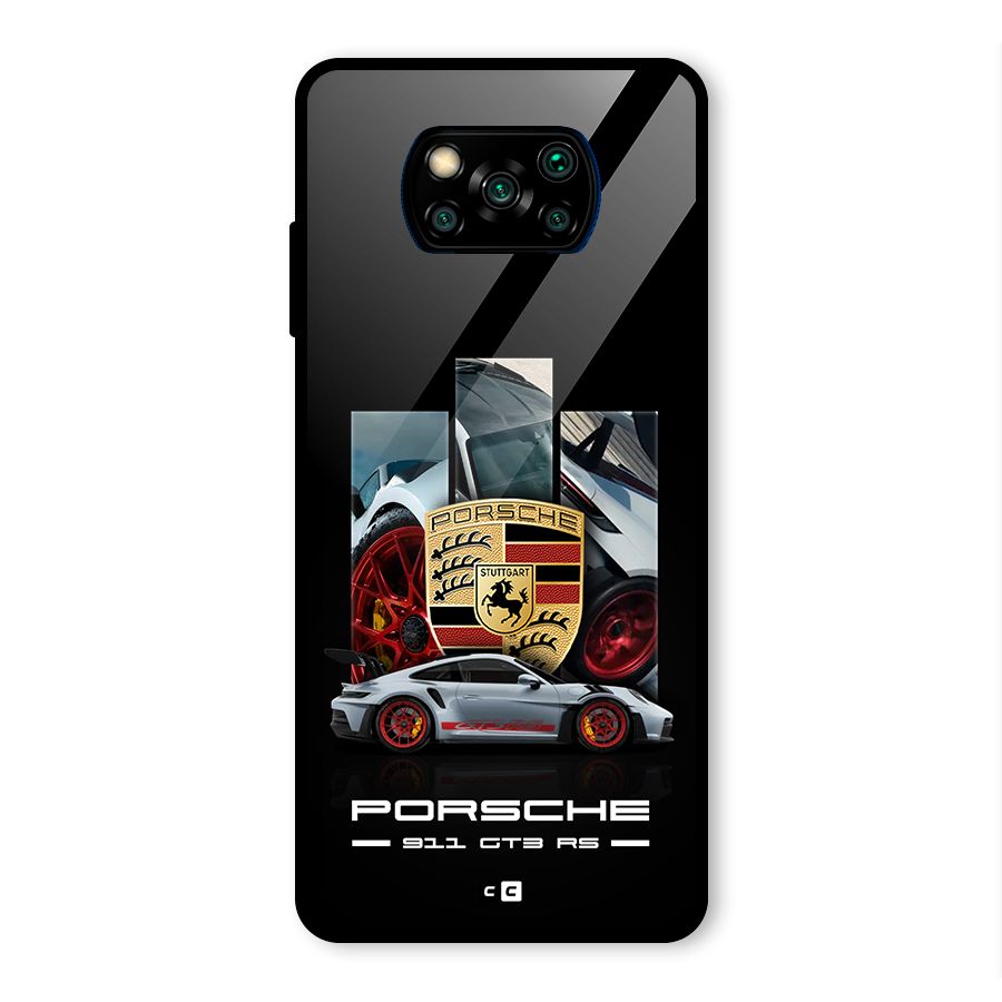 Magnificent Supercar Glass Back Case for Poco X3 Pro